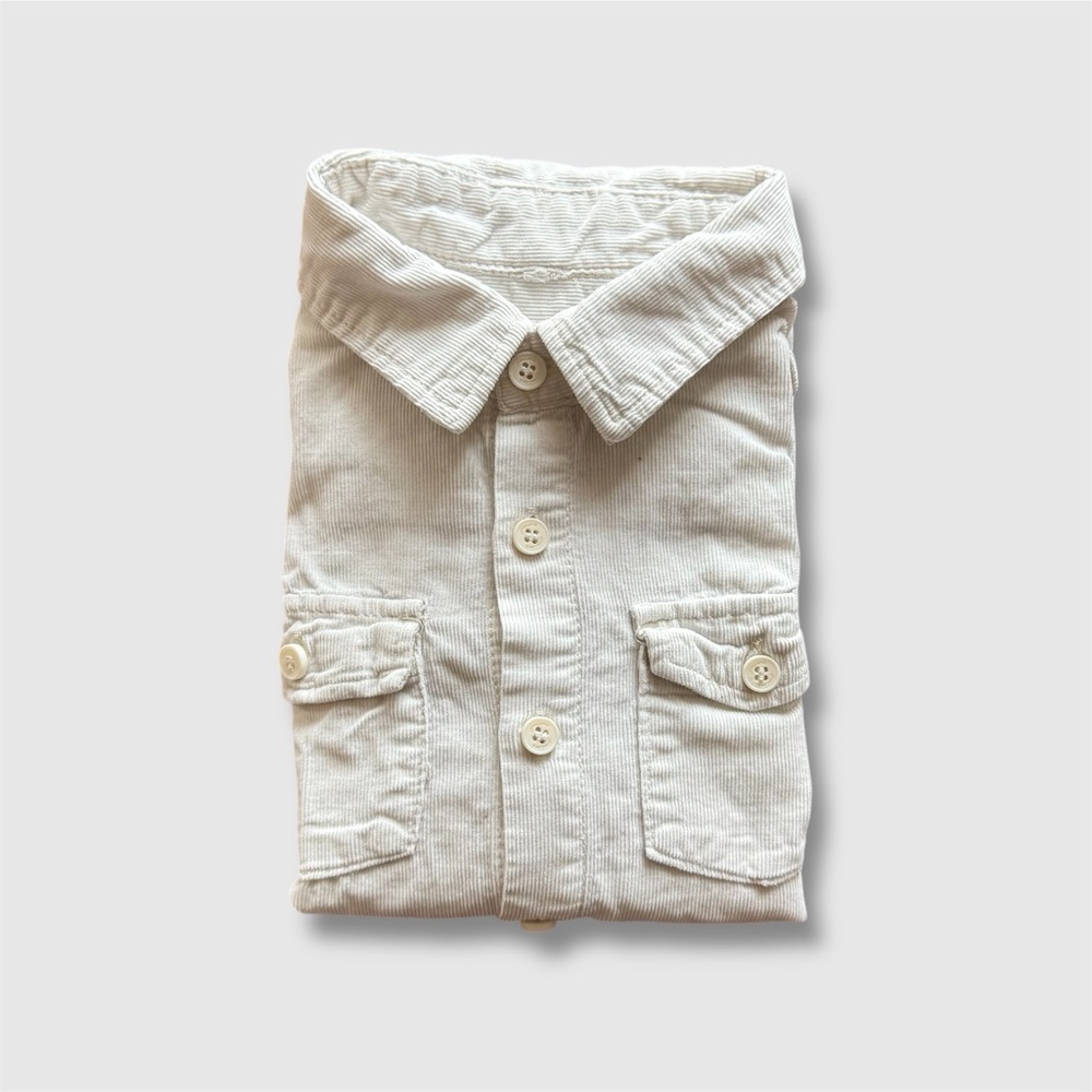 All kids items 5/$25 Juniors Off White Button-Up Corduroy Shirt